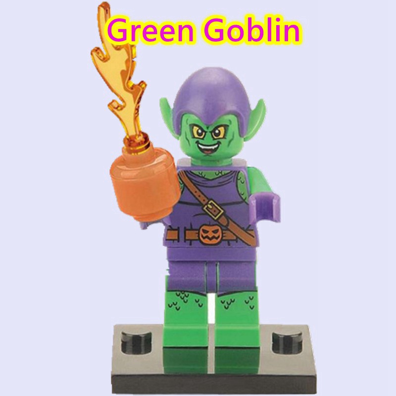 Bộ đồ chơi khối lắ́p ráp Lego mô hình nhân vật Avengers Hulk Ham Green Goblin Spider Man Spiderman độc đáo