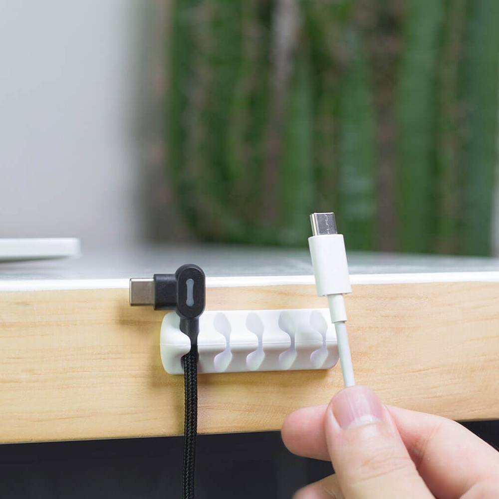 Set 5 dụng cụ giữ dây cáp cố định UARELIFFE bằng silicon độ dính cao tiện dụng