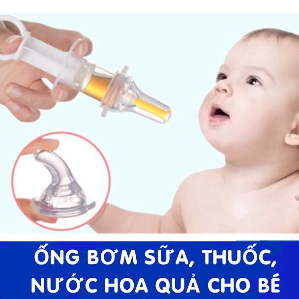 Dụng Cụ Cho Bé Uống Thuốc, Chống Sặc ,Đầu Núm 100% Slicone Siêu Mềm