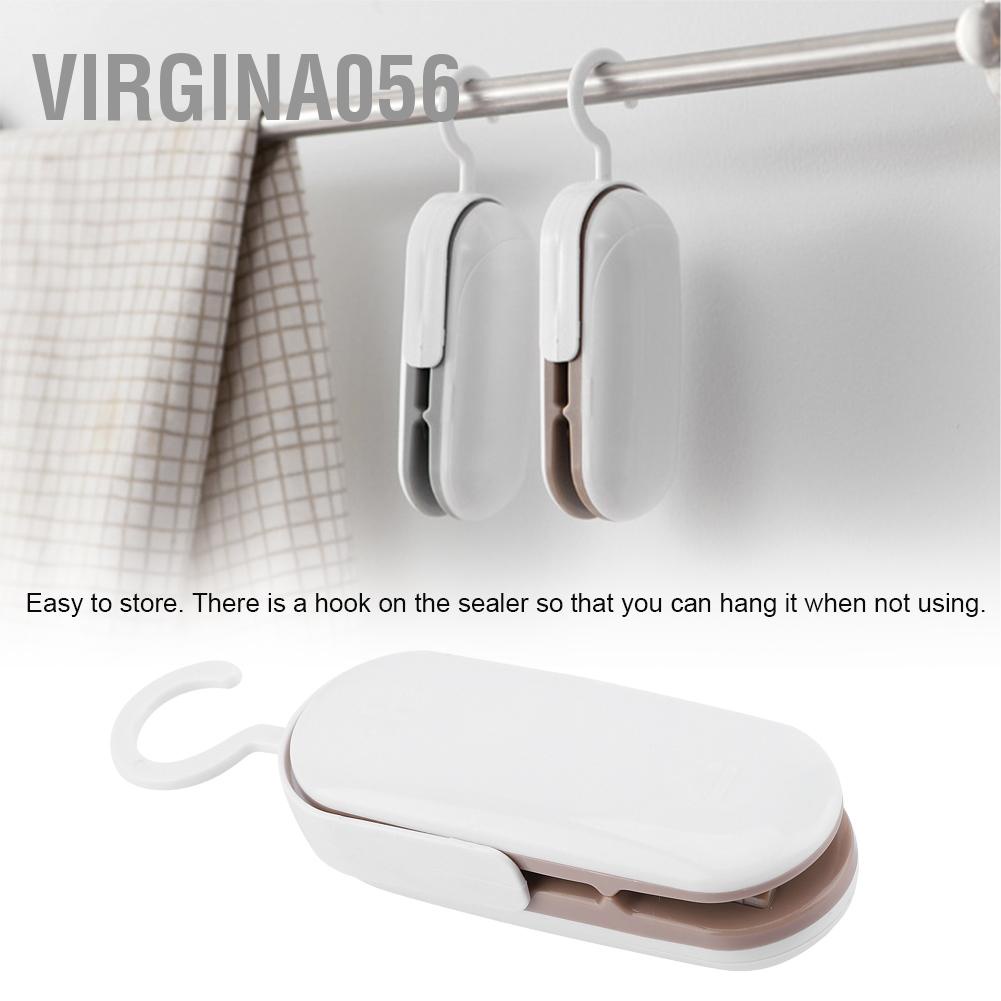 Virgina056 Mini Handheld Heat Sealer Plastic Bag Airtight Food Storage Battery Excluded