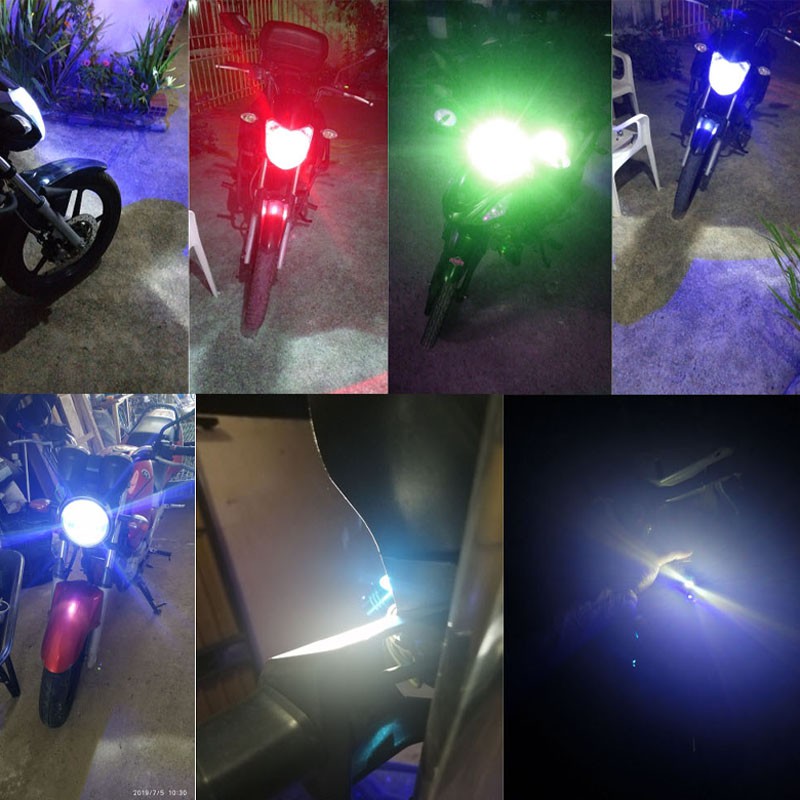 Đèn Pha Lymoyo H4 P15D Ba20D H6 H6M 30led Cob Led 8w + Rgb Dc12V