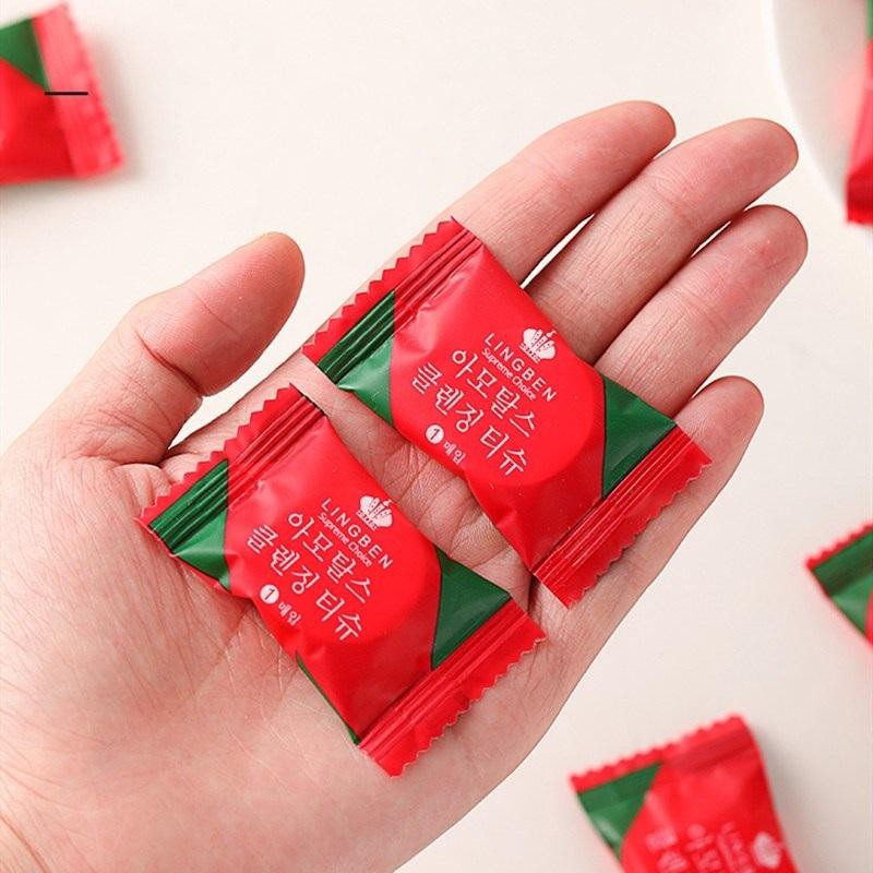 1 Khăn Nén Cotton Dày Dặn Dùng Một Lần Màu Kẹo Cho Nữ