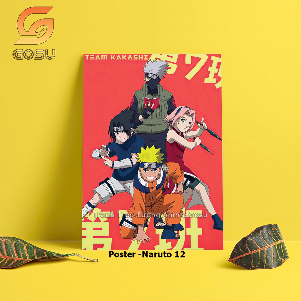 Poster Dán Tường Anime Chủ Đề Naruto - Poster tranh Naruto Cực Ngầu Decor Góc Làm Việc Tranh Anime Kích thước A3