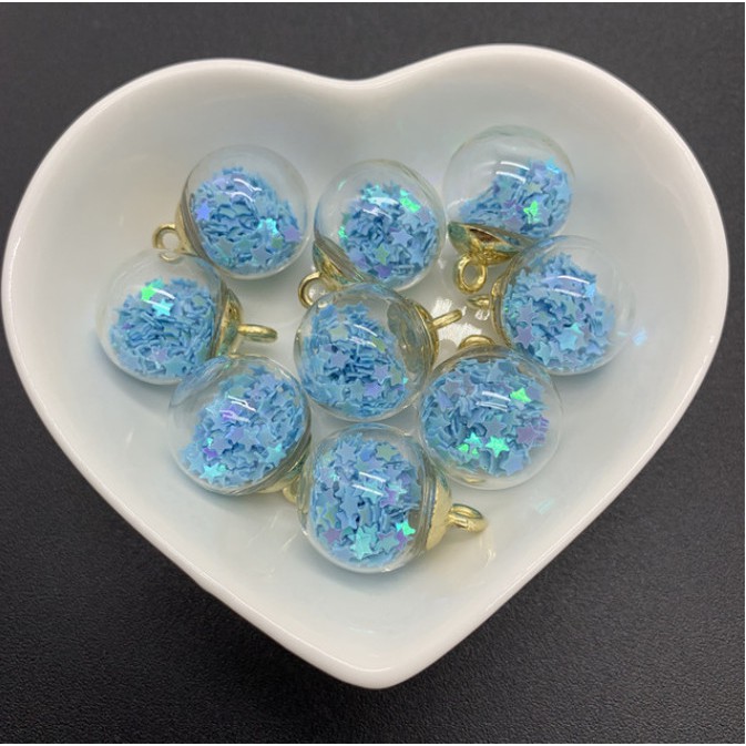 Set 10 lọ thủy tinh Mini 16mm dùng làm đồ trang sức thủ công