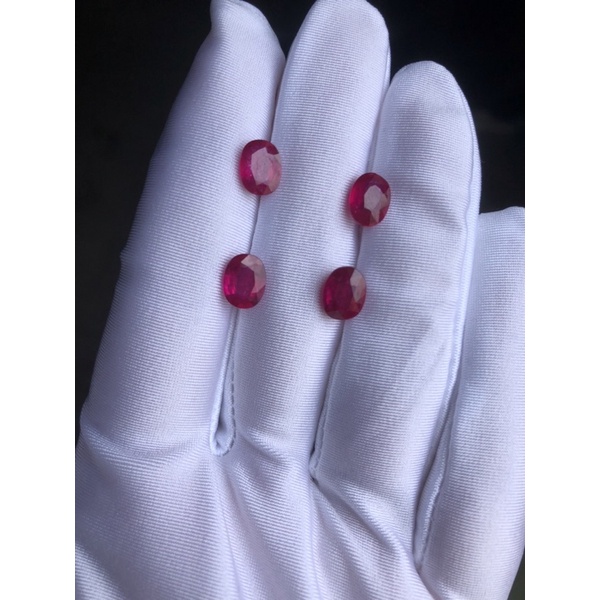 Ruby mài giác oval