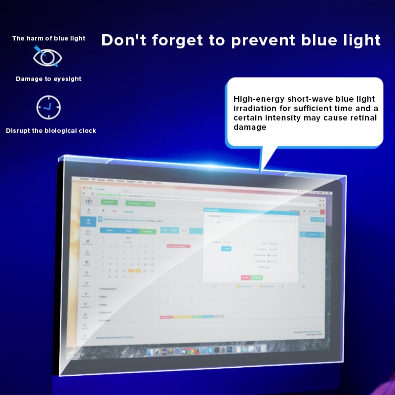 Miếng dán bảo vệ màn hình máy tính LLANO 17-27 inch chống ánh sáng xanh chuyên dụng