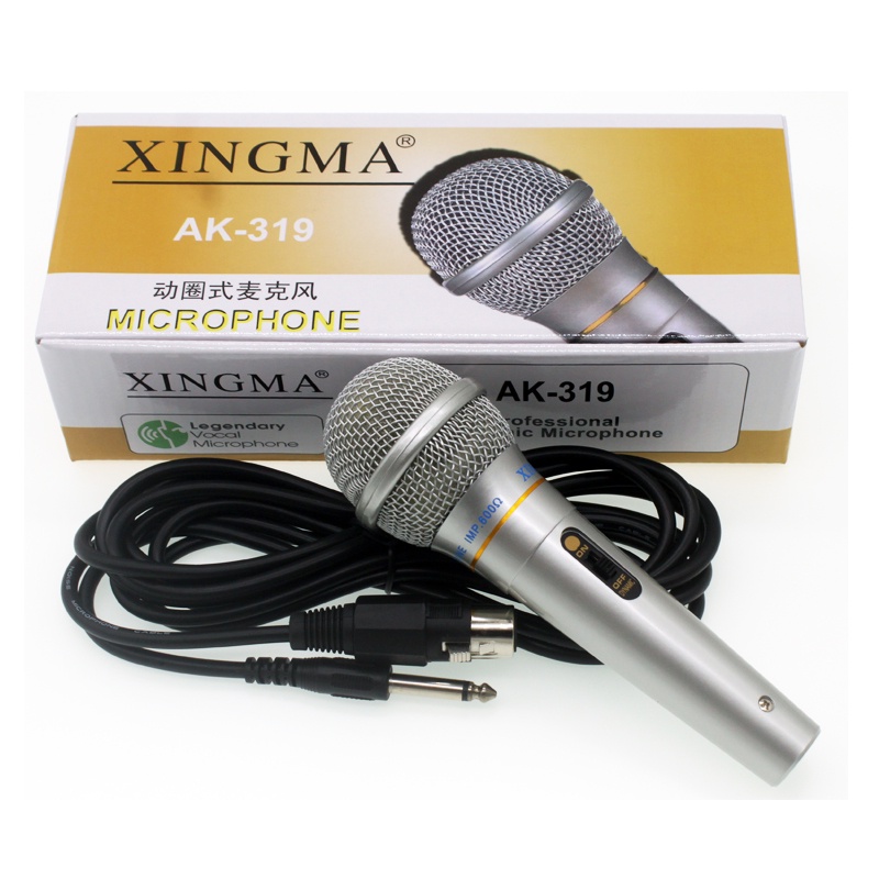 Micro Karaoke XINGMA AK-319 cao cấp, Micro có dây chống hú, hát karaoke chuyên nghiệp, ra âm thanh siêu mượt