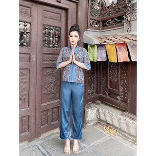 BỘ LAM ĐI LỄ CHẤT LỤA HOA SANG TRỌNG LỊCH SỰ NỮ