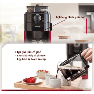 Máy pha cà phê PHILIPS HD7769 pha cà phê dạng hạt hoặc xay sẵn