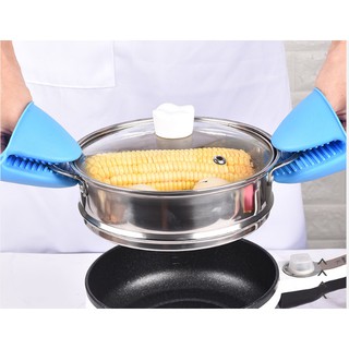Thickened heat insulation baking kitchen high temperature resistant gloves