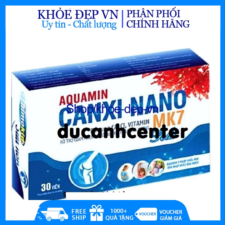 Viên uống bổ sung canxi, Vitamin D3, AQuamin 400mg nguyên liệu nhập khẩu anh - Hộp 30 viên