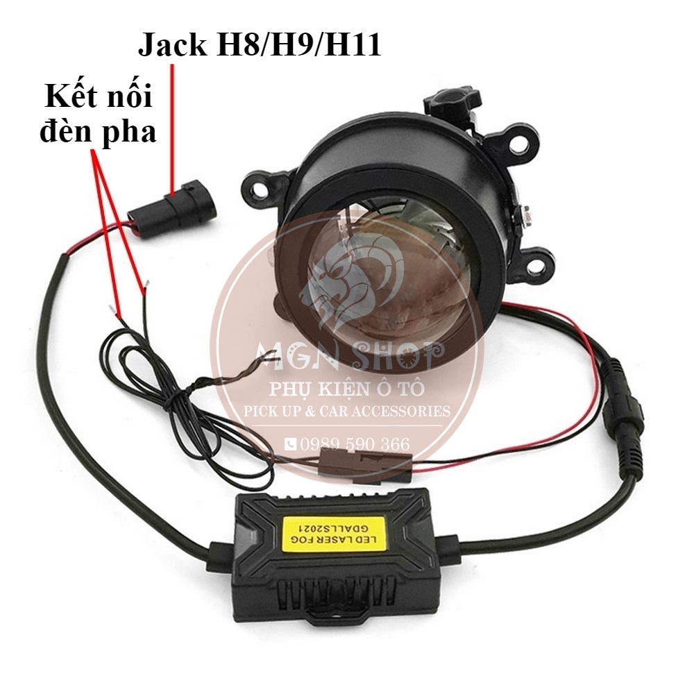 [Bộ 02 đèn] [Bi LED] [đèn gầm sương mù H11] [2 chế độ cos pha] [3.0 inch] dành cho ô tô
