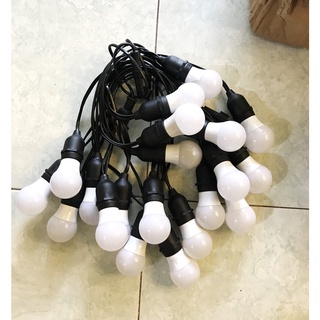 Dây đèn ping pong trang trí quán Cafe 5m 10 đui, 10m 20 đui chống nước ip67 dùng trang trí ngoài trời...