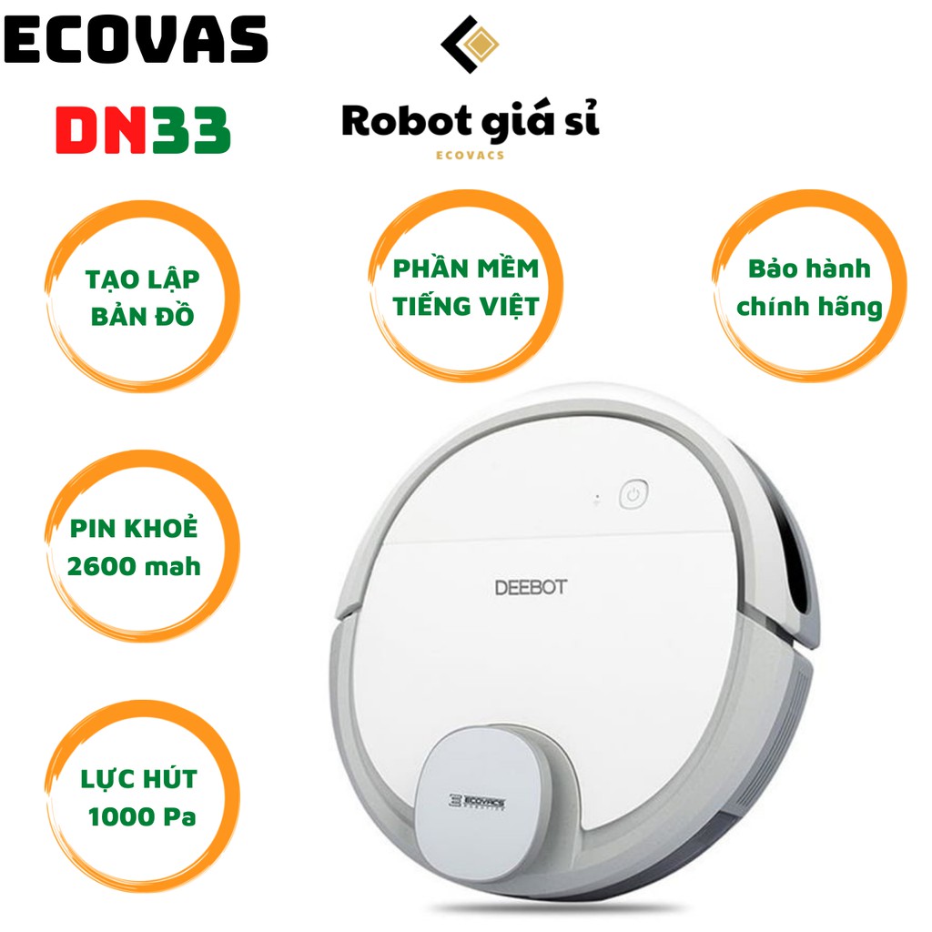 Robot hút bụi Ecovacs Deebot DN33 ( Ozmo 900 ) - hàng trưng bày chưa sử dụng