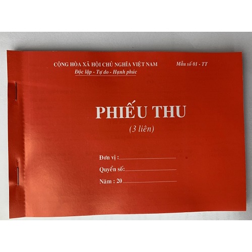 PHIẾU THU, CHI, XUẤT, NHẬP, HÓA ĐƠN BÁN LẺ 2 liên A5 - có rãnh xé