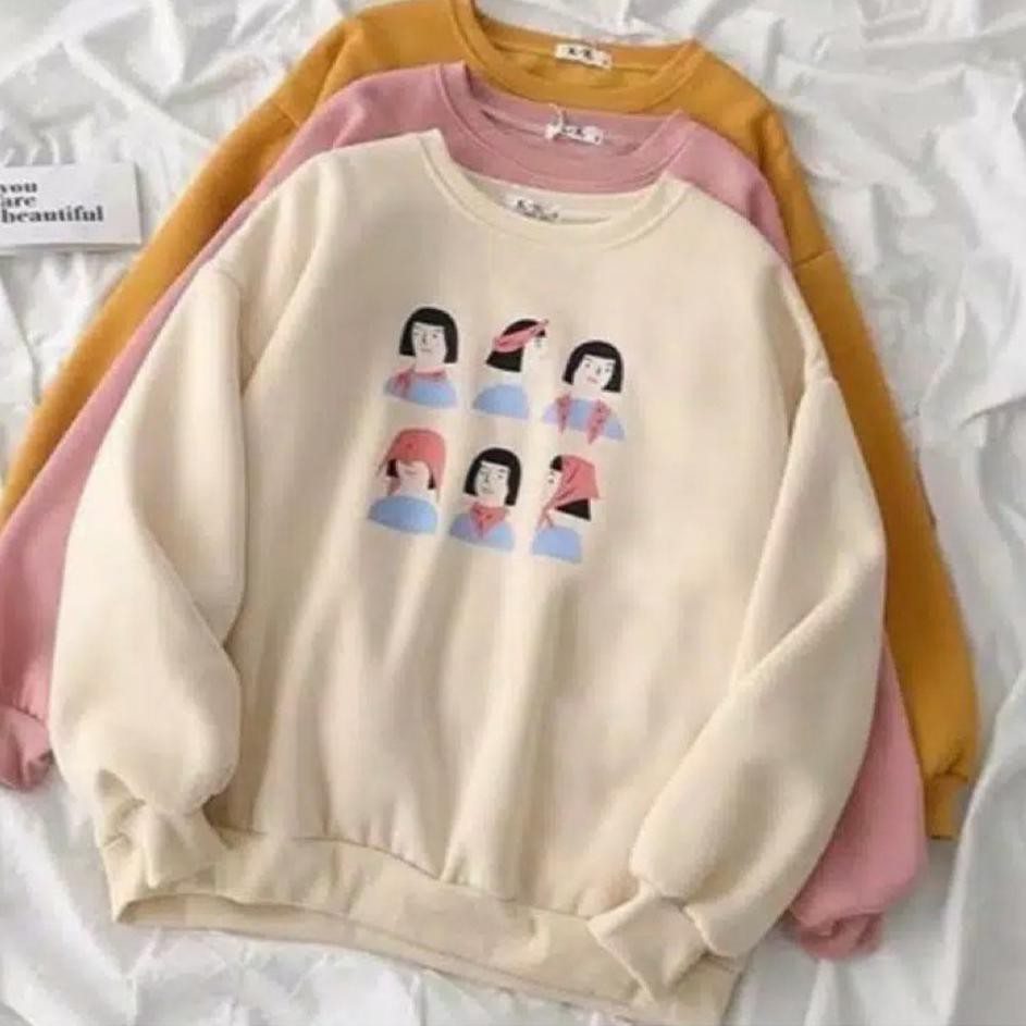 Áo Sweater In Hình Cô Gái Phong Cách Boho Size M-Xxl Cho Nam Và Nữ
