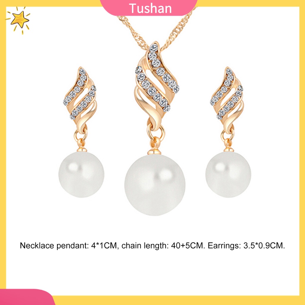 [TS] - - Bông Tai Ngọc Trai Giả Bằng Hợp Kim Bền Màu Sắc Thanh Lịch Chất Lượng Cao Cho