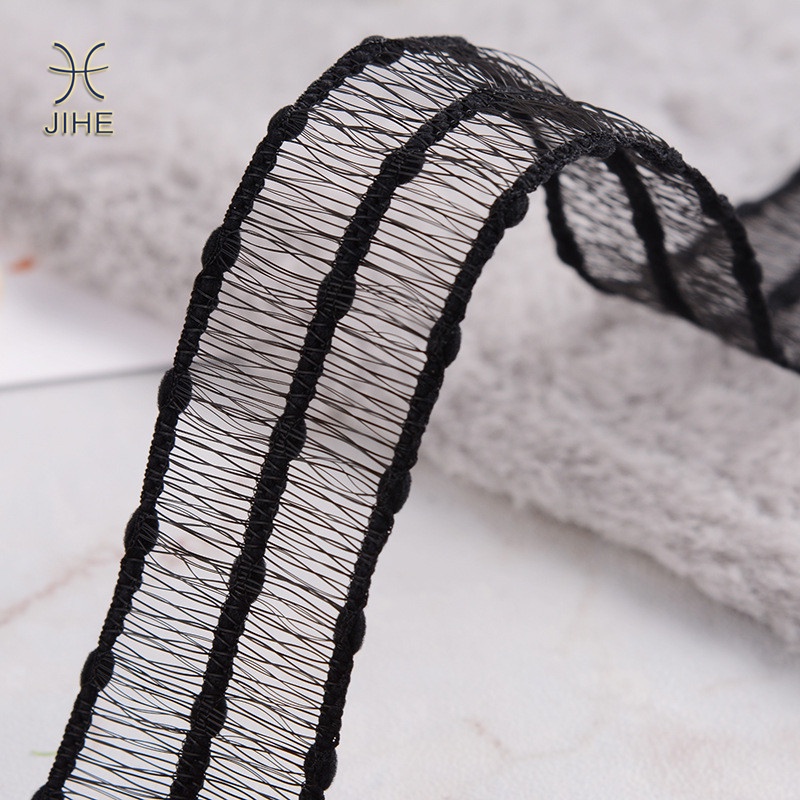 【JIHE】Choker Dây chuyền sợi lưới đen quyến rũ thời trang