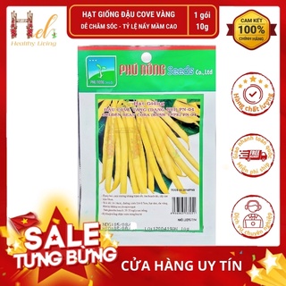 Hạt Giống Đậu Cove Bụi Lùn Qủa Vàng F1, Giòn, Ngọt 10Gr - Trồng Hạt Giống Rau Củ Quả Bằng Đất Sạch, Mùn Dừa, Phân Bón