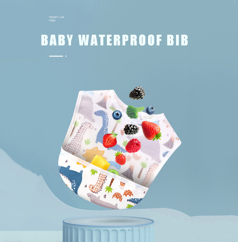 Yếm ăn chống thấm in hình dễ thương cho bé