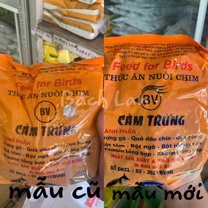 Cám trứng Ba Vì có tem cho chim gói 500gram [giá rẻ nhất sàn]