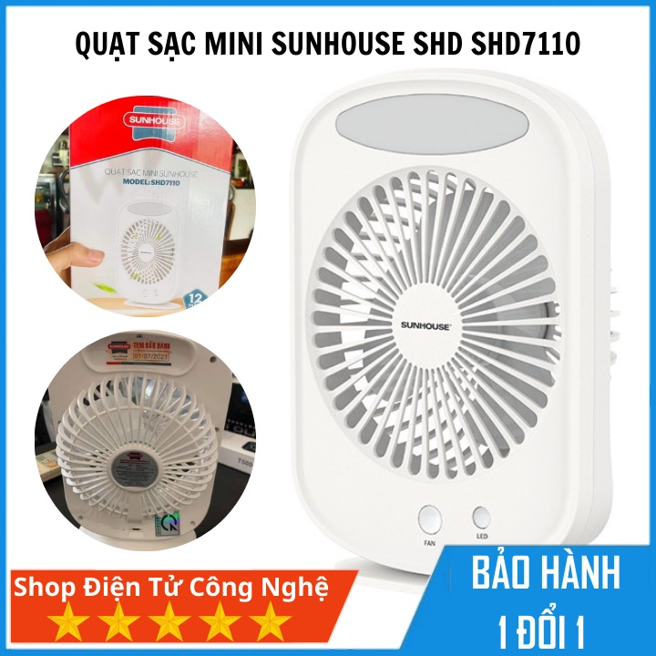 Quạt tích điện để bàn Mini Sunhouse SHD7110