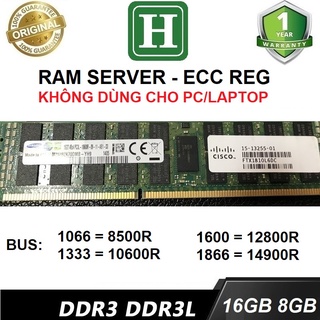 Ram Server DDR3 16GB ECC REG bus 1600 và một số loại khác, hàng zin tháo máy chính hãng, bảo hành 1 năm