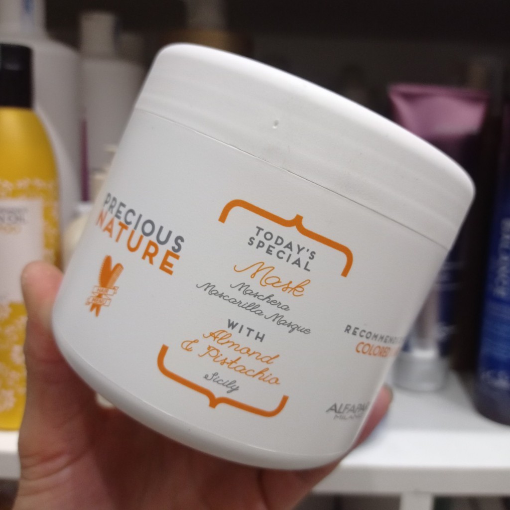 Mặt nạ dưỡng cho tóc nhuộm Alfaparf Milano Precious Nature Almond &amp; Pistachio Mask 500ml ( Colored Hair )