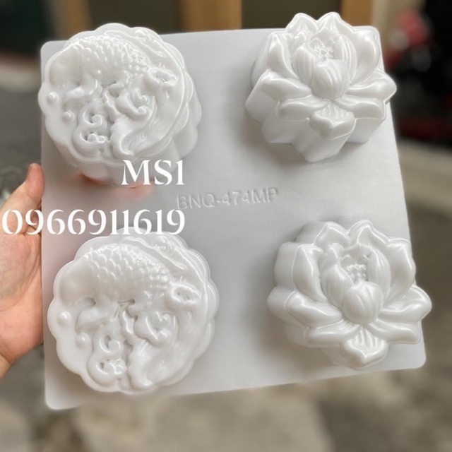 2 vỉ khuôn rau câu trung thu MS1