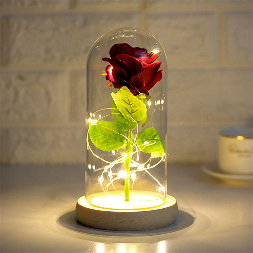 .Đèn Lồng Khung Gỗ Hình Hoa Hồng Lãng Mạn Nhiều Màu Sắc