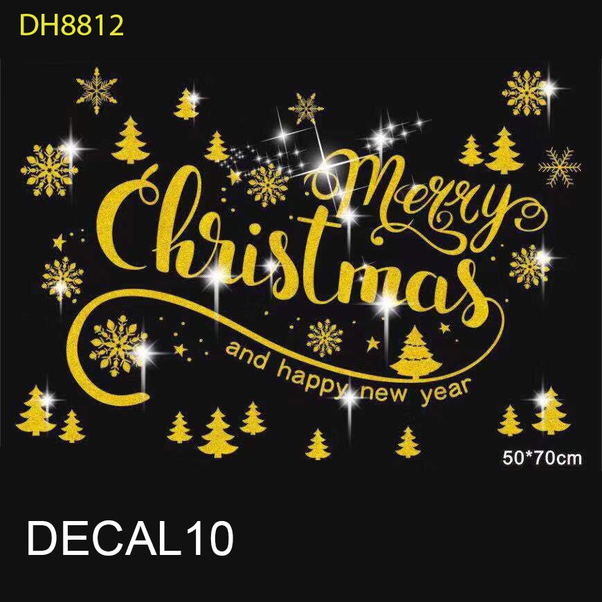 [ HCM ] Decal trang trí giáng sinh noel 2021 trang trí trên mặt phẳng 50*70 cm
