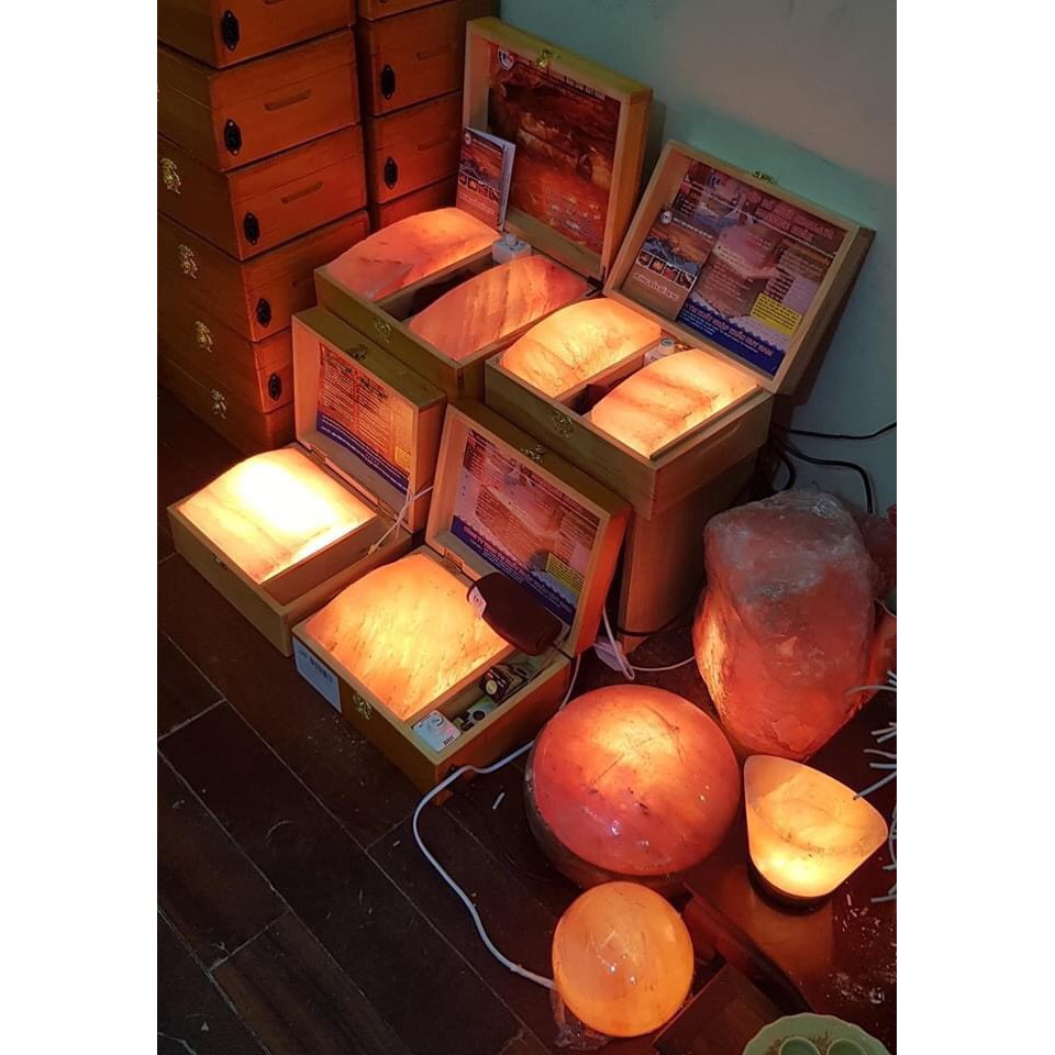 KM- Hộp 02 viên đá muối massage chân mặt cong dày Hymalaya nhập khẩu (Tặng hộp 500g muối hồng ngâm chân)