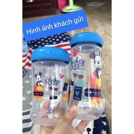 Bình trữ sữa mẹ 250ml/ 270ml cổ thường/ cổ rộng có thể gắn thêm núm ti Upass/Disney made in Thailand