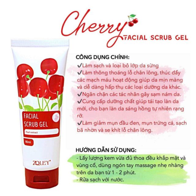 Gel tẩy tế bào chết CHERRY (dành cho mặt)