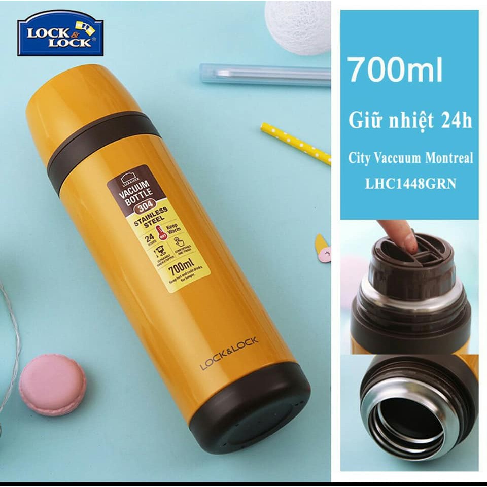 Bình Nước Giữ Nhiệt Lock&Lock City Vacuum Bottle Olympic Montreal (700ml)