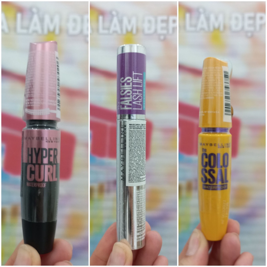 Mascara Maybelline The Falsies LashLift Hydrofuge # Màu đen / Colossal Black / The Hyper Curl Waterproof