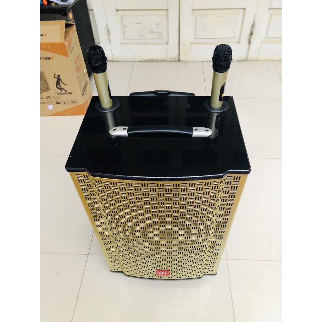 Loa Kéo JBL Bass 40 Vỏ Gỗ , 2 Micro Hút Âm cao cấp giá rẻ