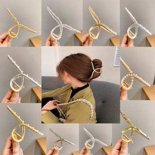 Kẹp Tóc Càng Cua Kim Loại Cỡ Lớn Phong Cách Hàn Quốc Thanh Lịch