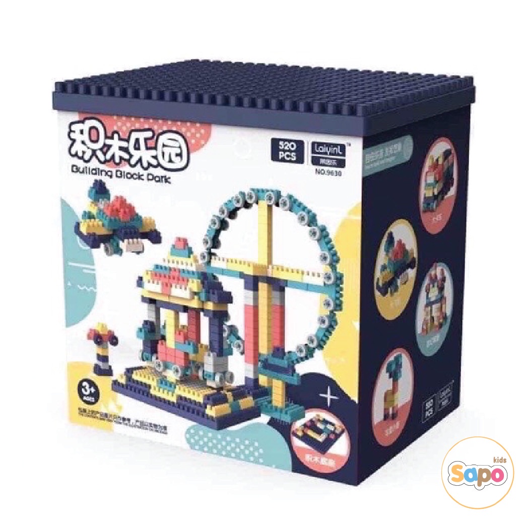 Bộ lego xếp hình 520 chi tiết đồ chơi cho bé lắp ráp , trò chơi phát triển tư duy sáng tạo trí tưởng tượng.