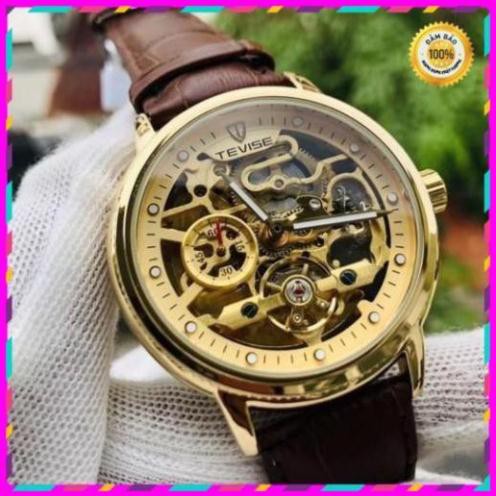 ĐỒNG HỒ CƠ LỘ MÁY NAM TEVISE DÂY DA CAO CẤP CHÍNH HÃNG ( Đồng Hồ Cơ Cao Cấp )