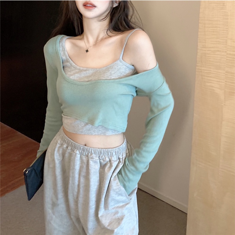 Áo Thun Dài Tay Thiết Kế Mỏng Quyến Rũ Thời Trang