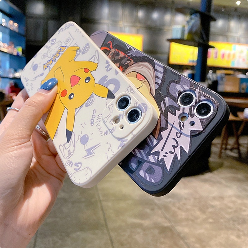 Ốp Điện Thoại Silicone In Hình Pikachu Cho iPhone XS Max SE2 2020 i8plus 13 8 11 6s X 6 7 Plus 12 Xr C