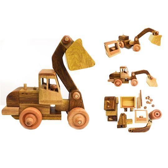 ĐỒ CHƠI GỖ - XE XÚC LẬT LẮP RÁP