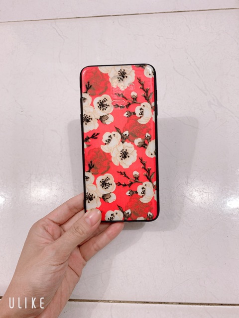 Ốp lưng sam sung A6 Plus,A6+,J8,A6Plus Hoa đào vàng