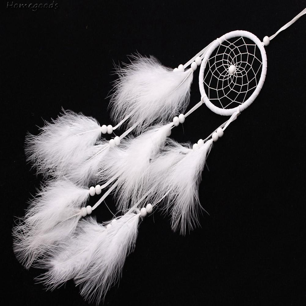 Dreamcatcher Lưới Phối Lông Vũ Handmade Treo Trang Trí Đẹp Mắt