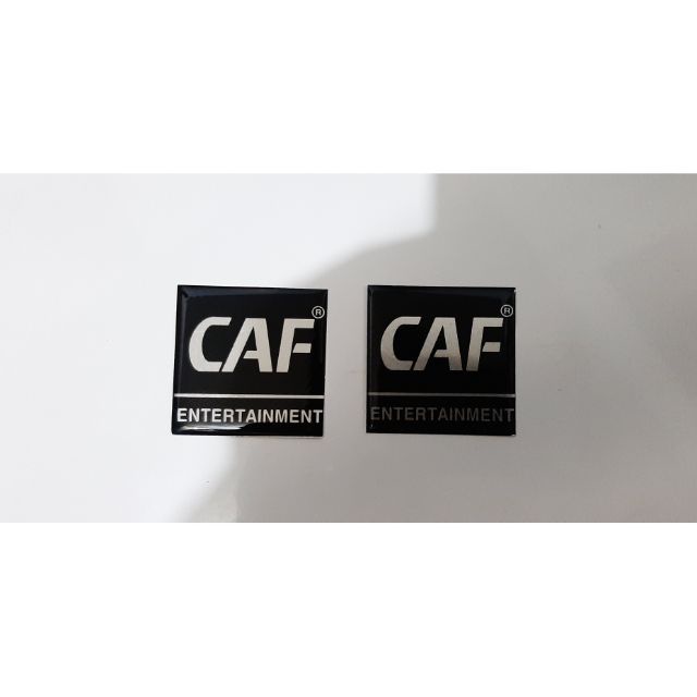 Tem dán thùng loa CAF vuông màu đen