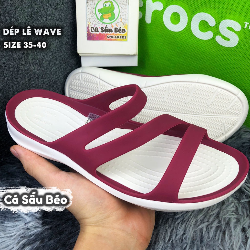 Dép Cross lê wave màu Đỏ Đô swiftwater siêu nhẹ, thời trang.