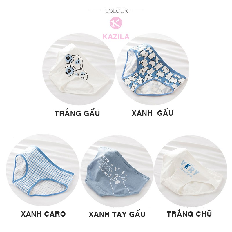 Quần lót Teen nữ dễ thương hình Gấu, Quần lót nữ cotton cao cấp kháng khuẩn Kazila QLT3 | BigBuy360 - bigbuy360.vn