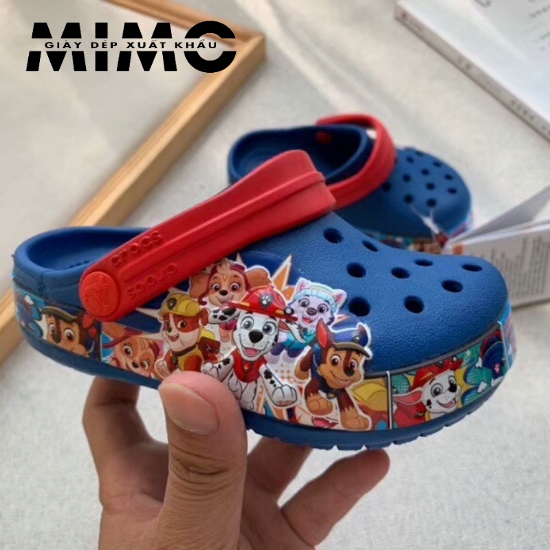 [Tặng 10 jibit] - Dép sục trẻ em in hình 3D chó cứu hộ siêu êm mềm nhẹ, bền đẹp, chống trơn trượt cho bé gái
