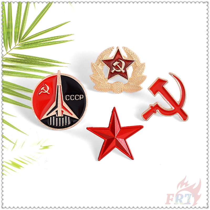 ★ CCCP - Hammer & Sickle Series 01 Brooches ★ 1Pc National Emblem Communism Fashion Doodle Enamel Pins Backpack Button Badge Brooch